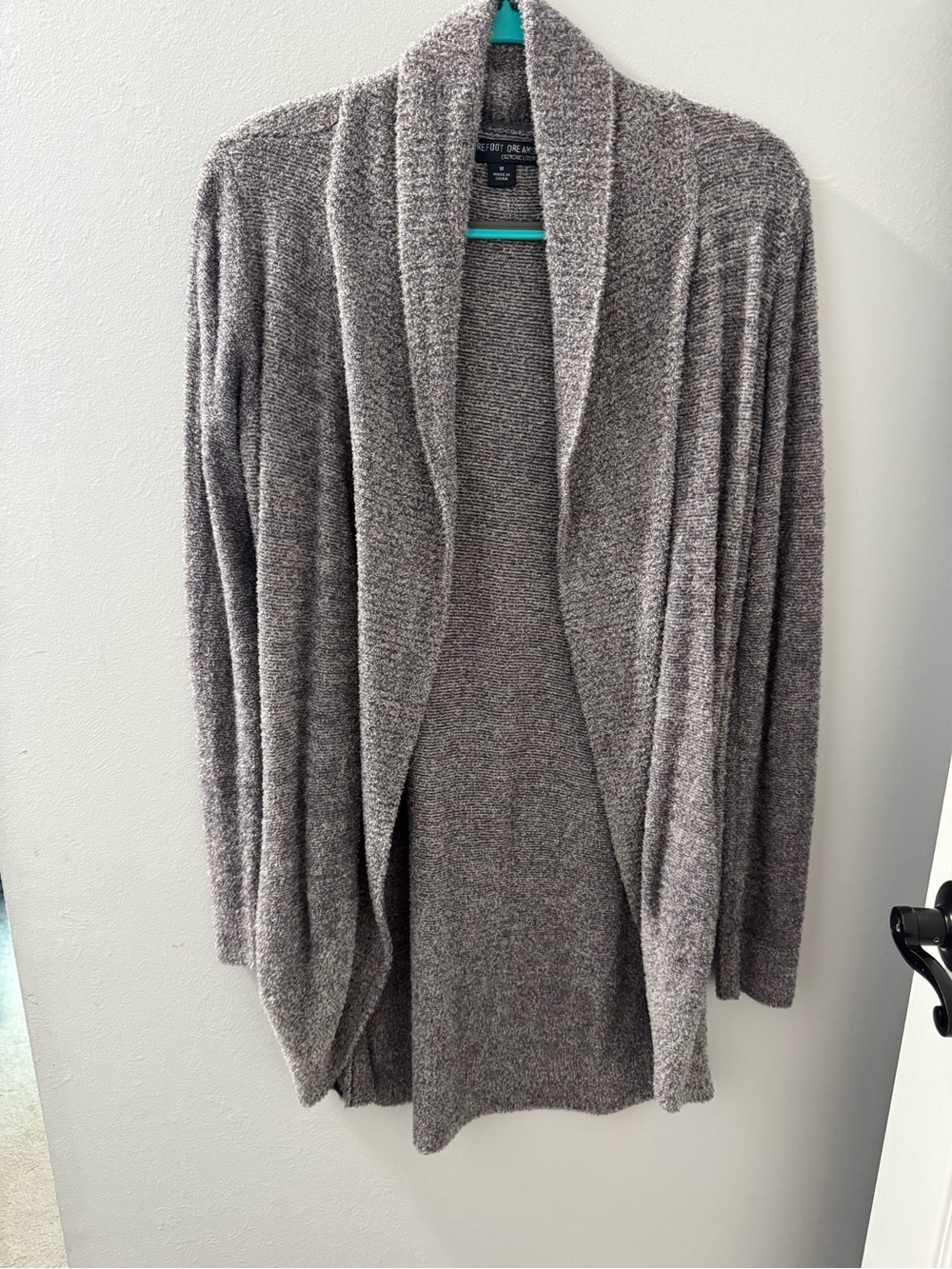 Barefoot Dreams CozyChic Lite Gray Long Cardigan M
